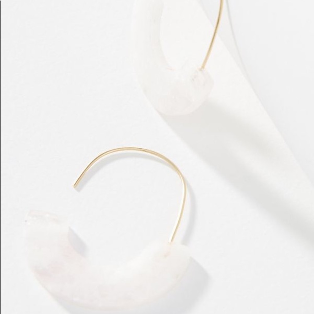 NWT Anthropologie Rylan Crescent Hoop Earrings